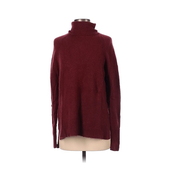 J-Crew Red Cashmere Turtleneck - Picture 1 of 2